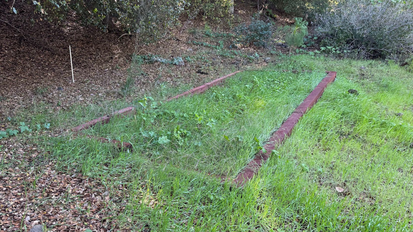 Tent pad after delay in aquiring materials