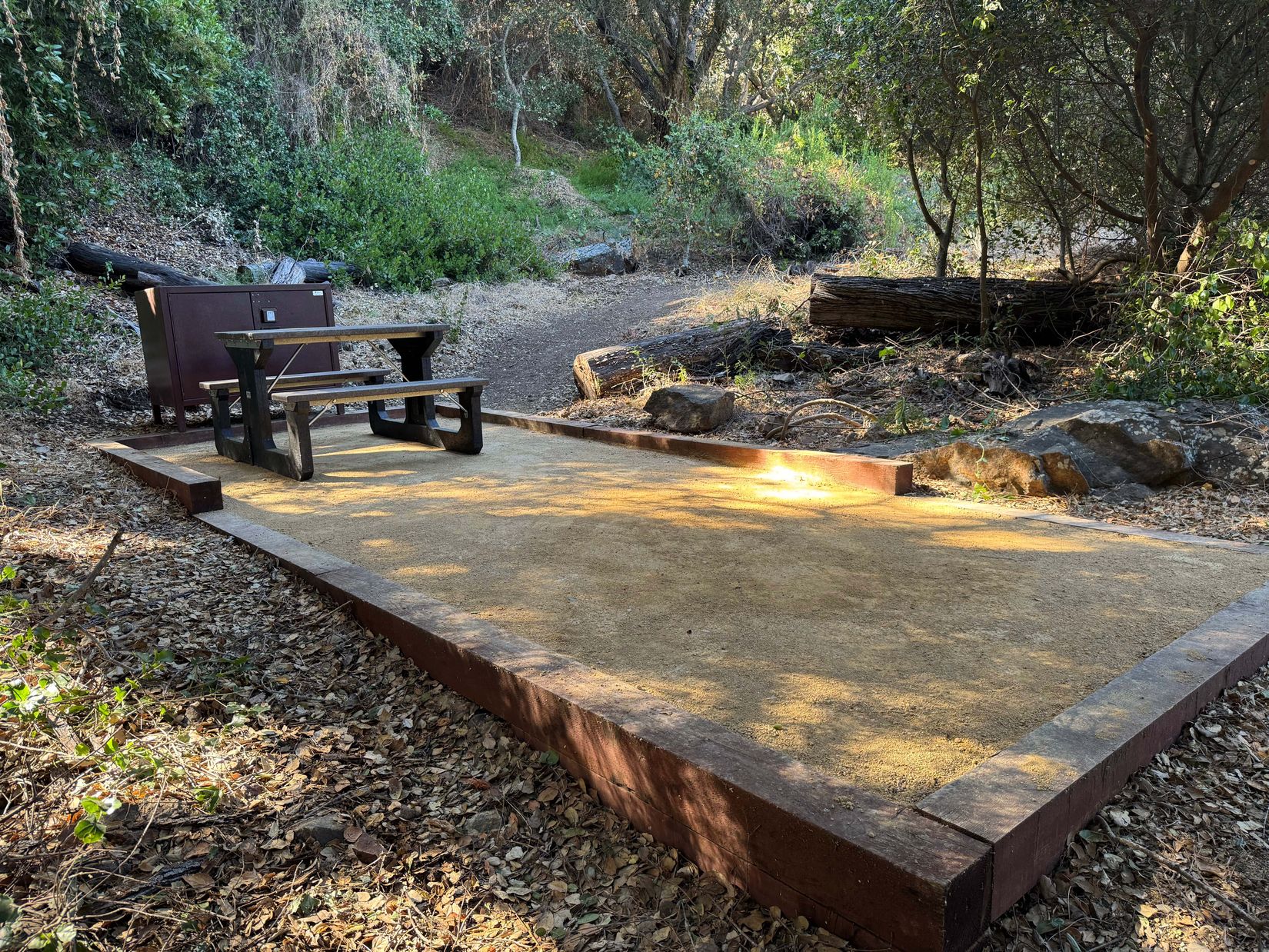 A finished tent pad