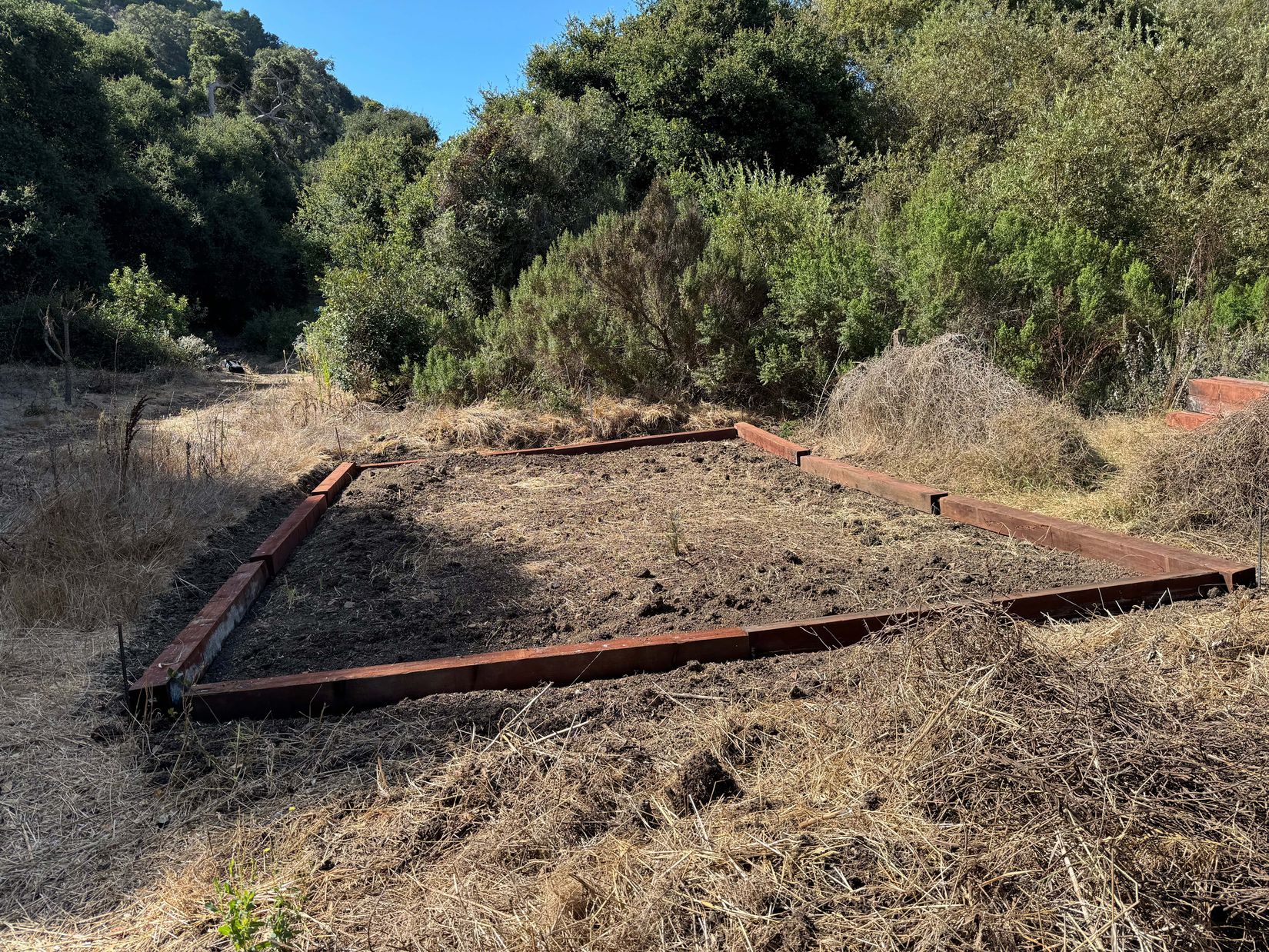 A roughed out tent pad