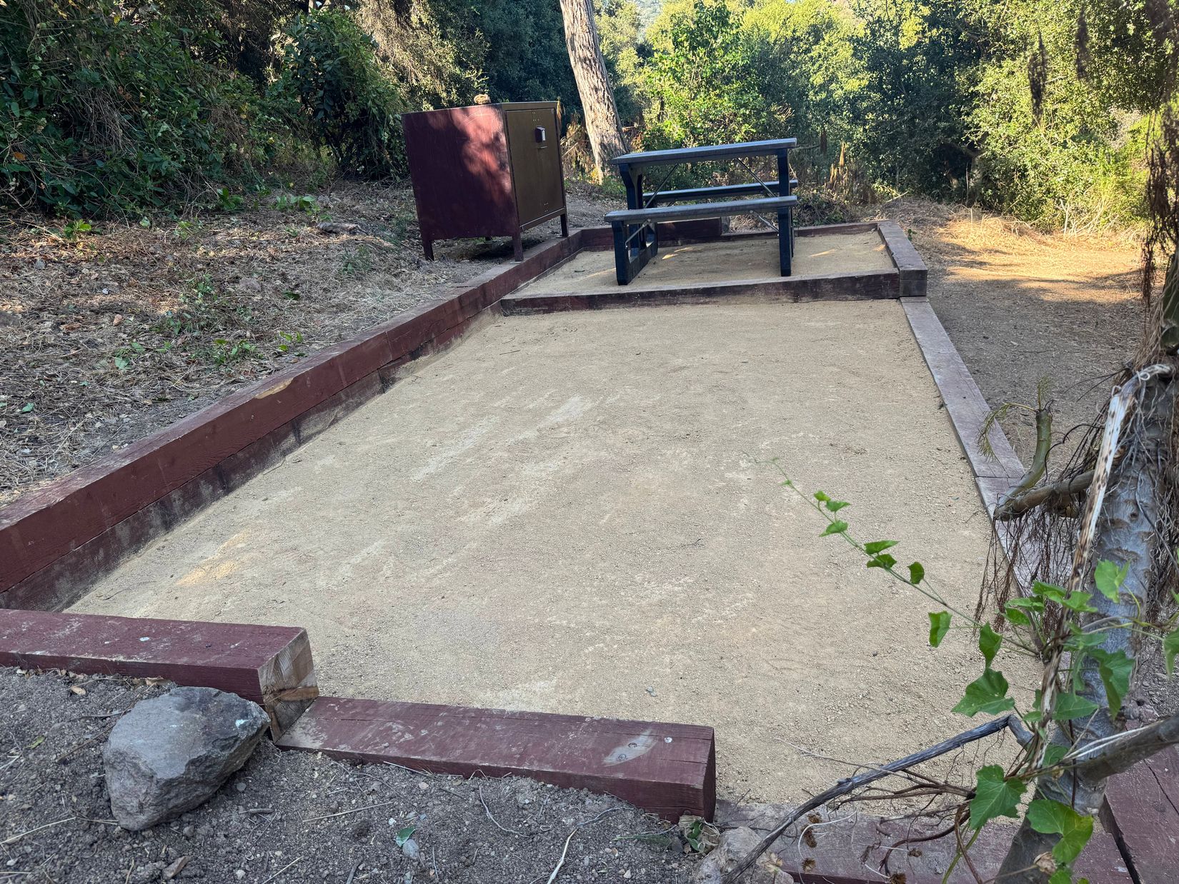 A finished tent pad