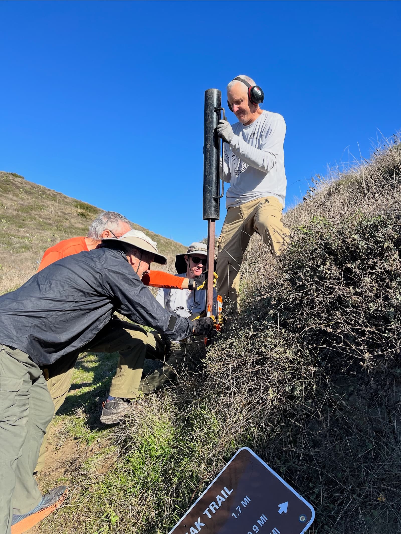 Jon Reynolds pounding in a signpost - January 11, 2024