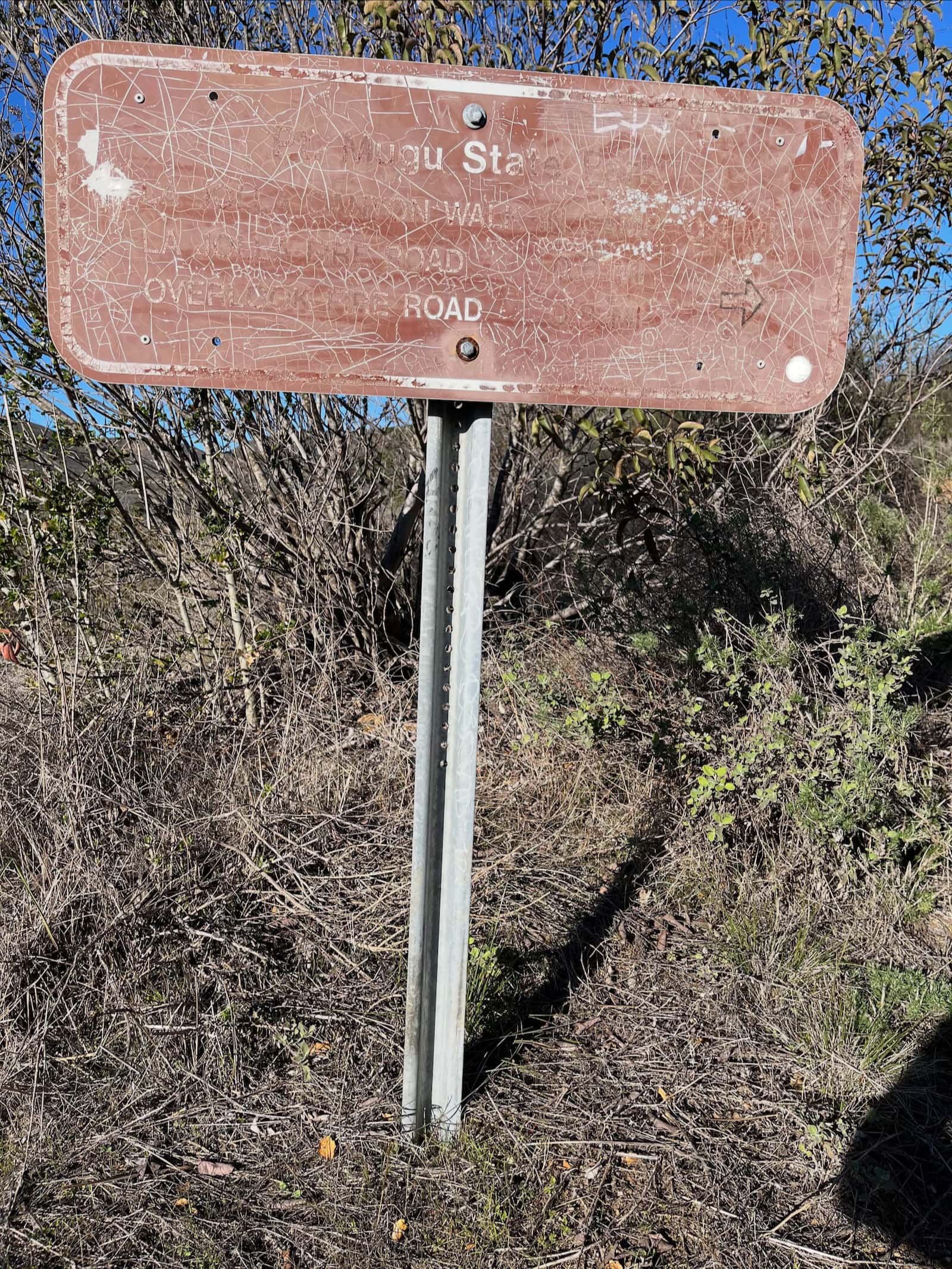 La Jolla Valley Loop Trail - this sign was replaced.