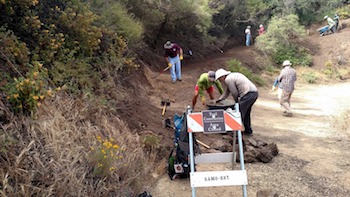 image of trail being worked upon