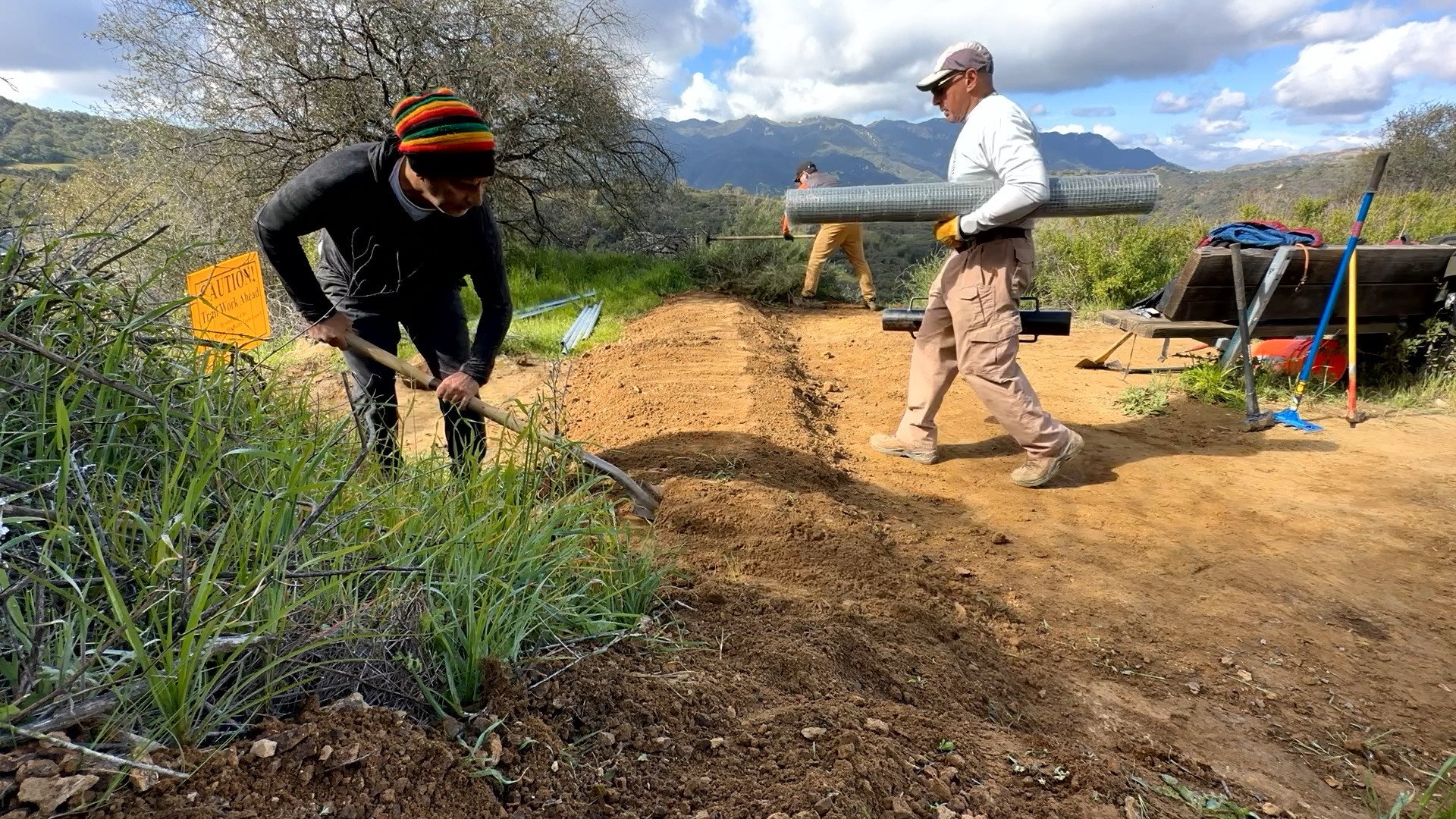 Our crew at work. image from our trail work event