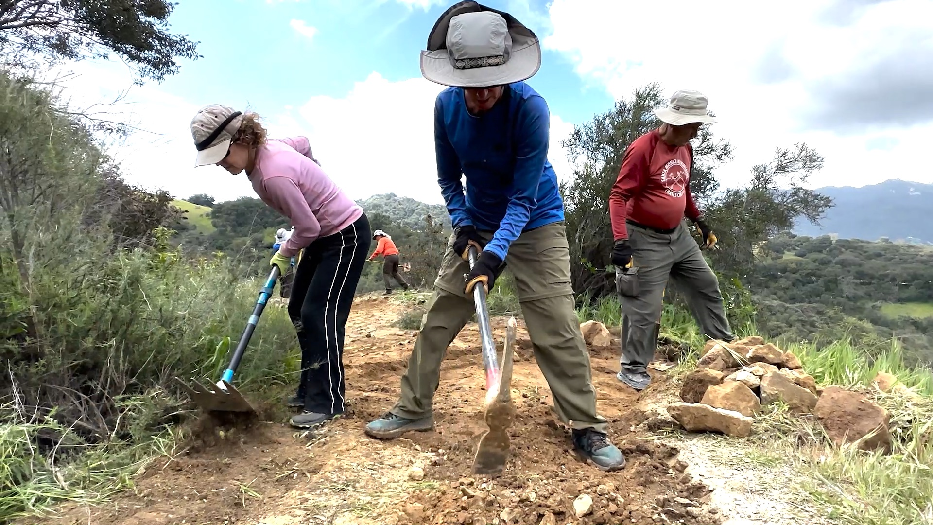 Our crew at work. image from our trail work event