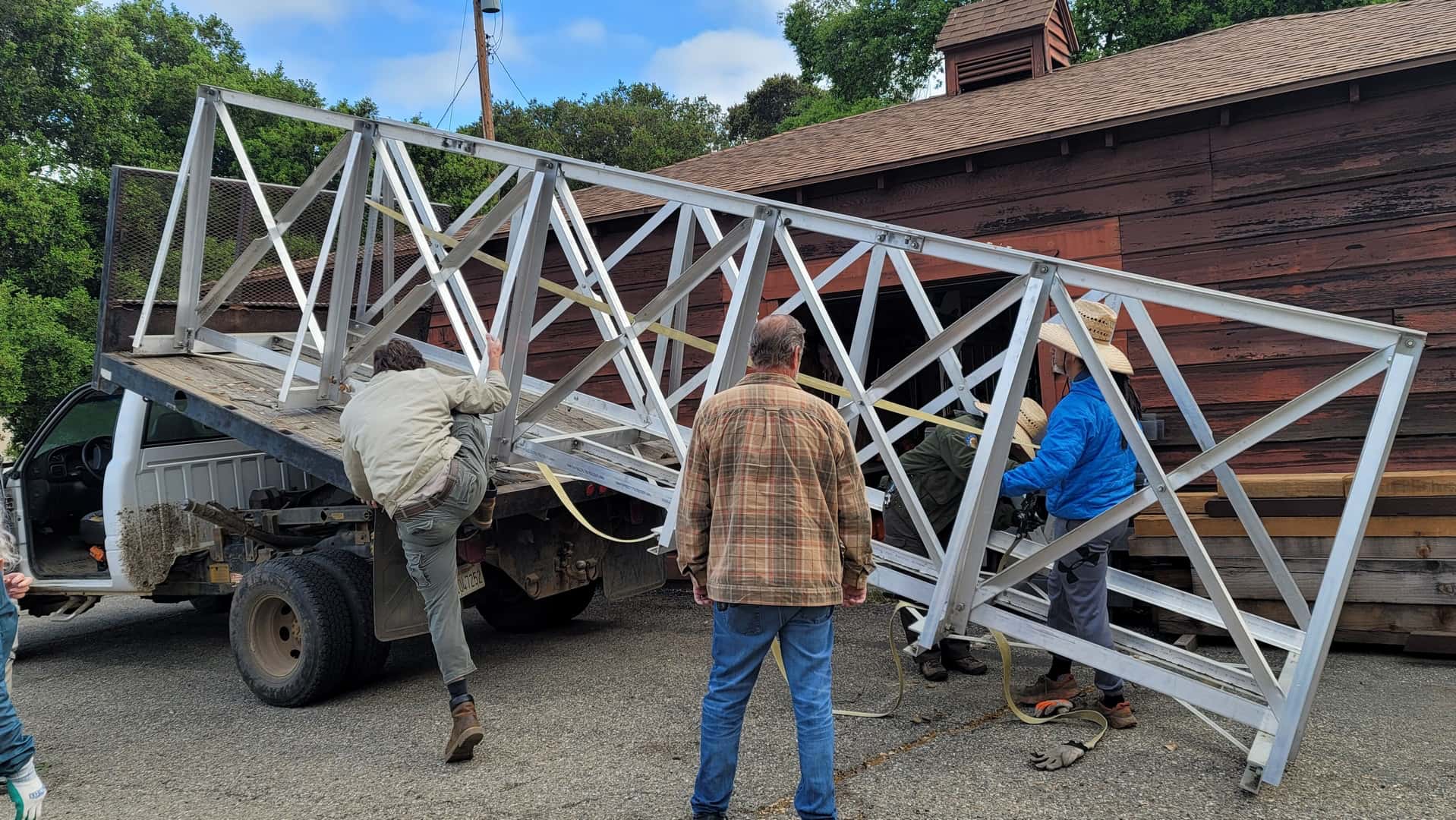 Our crew at work. image from our trail work event