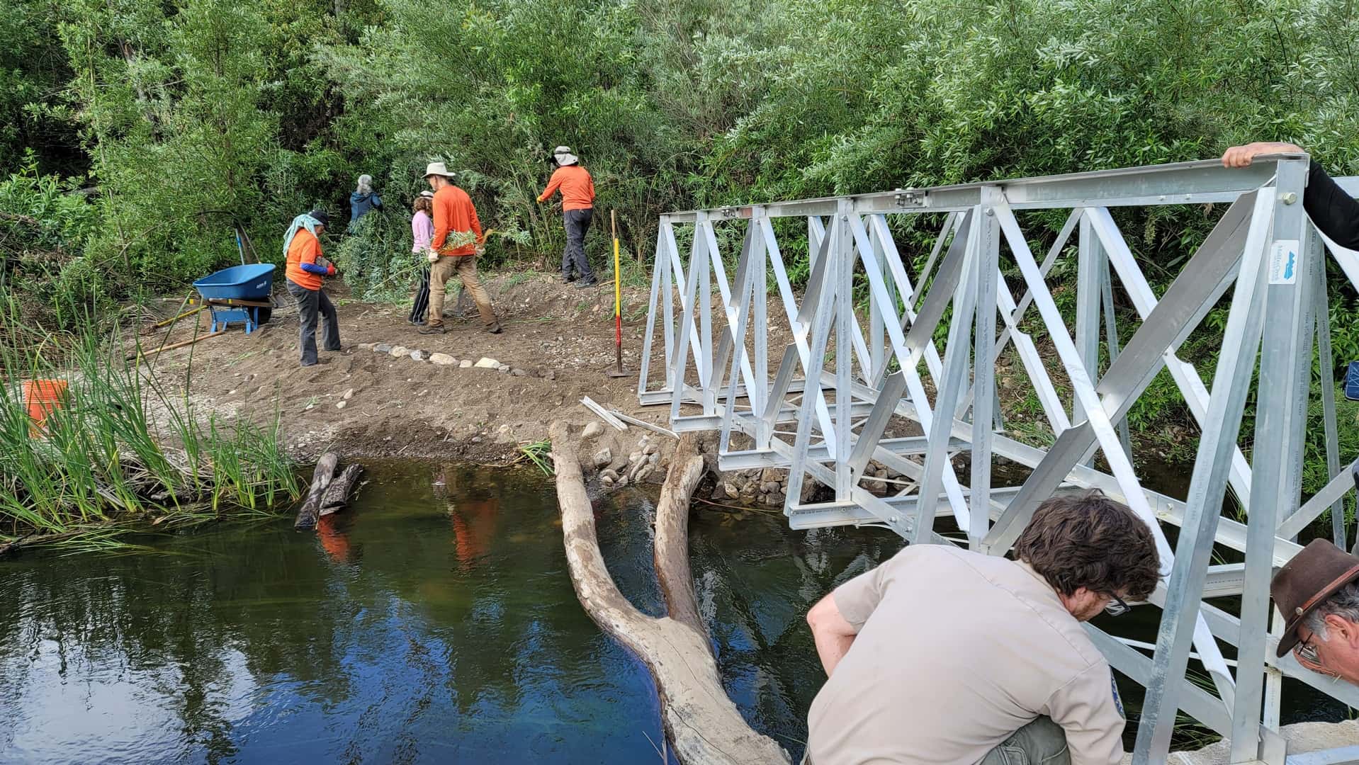 Our crew at work. image from our trail work event